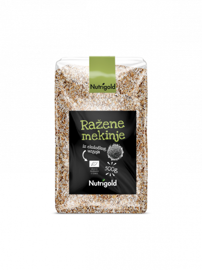 Ražene mekinje organske 500g - Nutrigold