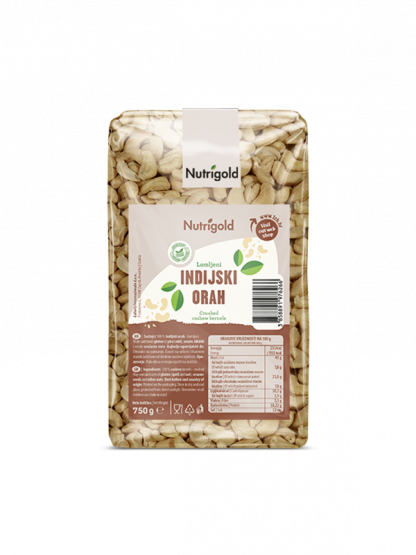 Indijski oraščić lomljeni sirov 750g - Nutrigold